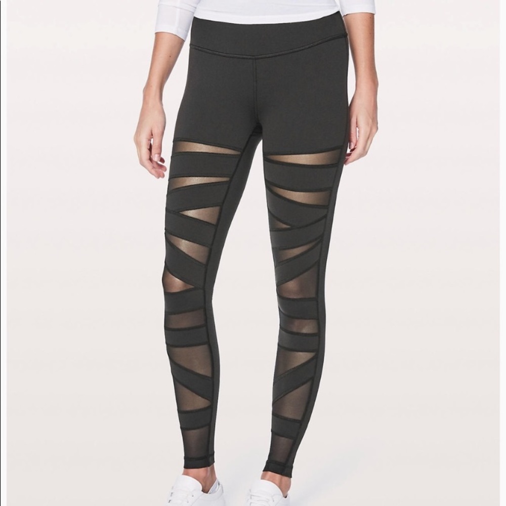 Lululemon Criss Cross Mesh High Rise Leggings 4